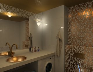 Дизайн » Ванной » Дизайн интерьера ванной в стиле Ар-деко